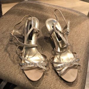 Gold with Rhinestones Heel